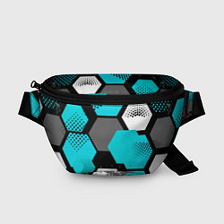 Поясная сумка Шестиугольники абстрактный фон, цвет: 3D-принт