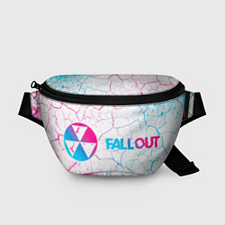 Поясная сумка Fallout neon gradient style: надпись и символ