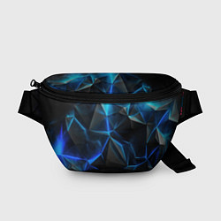 Поясная сумка Blue abstract ice, цвет: 3D-принт