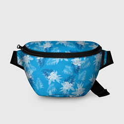 Поясная сумка Синие цветы - Vice city - new ver, цвет: 3D-принт