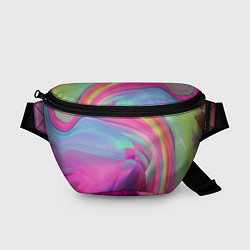 Поясная сумка Неоновая геометрическая абстракция, цвет: 3D-принт