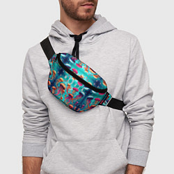 Поясная сумка Медуза в стиле арт, цвет: 3D-принт — фото 2
