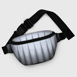 Поясная сумка Черный полосатый градиент, цвет: 3D-принт — фото 2