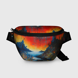 Поясная сумка Импрессионистская абстрактная живопись, цвет: 3D-принт