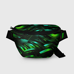 Поясная сумка Dark green abstract