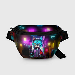 Поясная сумка Cool kitten - cyberpunk - neon glow