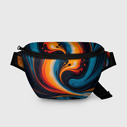 Поясная сумка Жидкая стихия огонь и вода, цвет: 3D-принт