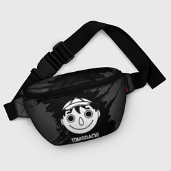 Поясная сумка Tomodachi Game glitch на темном фоне, цвет: 3D-принт — фото 2