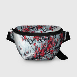 Поясная сумка Лепестки цветущей вишни - сакура, цвет: 3D-принт