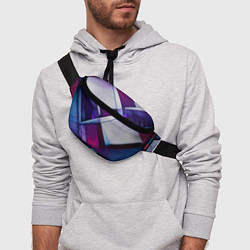 Поясная сумка Геометрическая абстракция - нейросеть, цвет: 3D-принт — фото 2