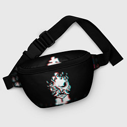 Поясная сумка Samurai glitch cyberpunk city, цвет: 3D-принт — фото 2