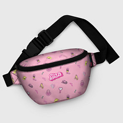 Поясная сумка Лиза - в стиле барби: аксессуары на розовом паттер, цвет: 3D-принт — фото 2