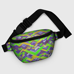 Поясная сумка Зелёные ретро стрелки, цвет: 3D-принт — фото 2