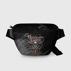 Поясная сумка Балудрс гейт лого - черно-белый, цвет: 3D-принт