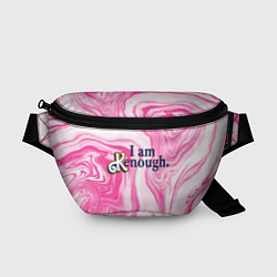 Поясная сумка I am kenough - розовые разводы краски