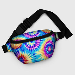 Поясная сумка Красочная композиция - тай-дай, цвет: 3D-принт — фото 2