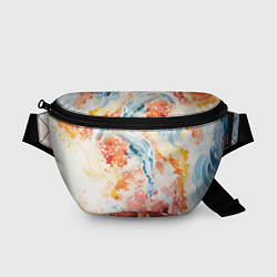 Поясная сумка Абстрактные контрастные волны, цвет: 3D-принт
