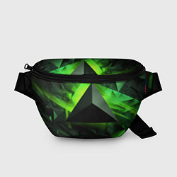 Поясная сумка Зеленые треугольники