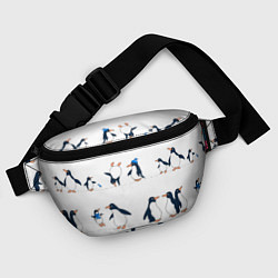 Поясная сумка Семейство пингвинов на прогулке, цвет: 3D-принт — фото 2