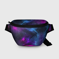 Поясная сумка Бескрайний космос фиолетовый, цвет: 3D-принт