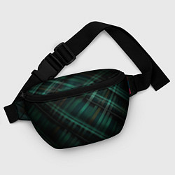 Поясная сумка Тёмно-зелёная шотландская клетка, цвет: 3D-принт — фото 2