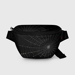 Поясная сумка Паутина на черном фоне, цвет: 3D-принт