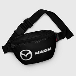 Поясная сумка Mazda speed на темном фоне со следами шин по-гориз, цвет: 3D-принт — фото 2