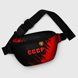 Поясная сумка СССР герб брызги красок, цвет: 3D-принт — фото 2
