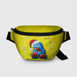 Поясная сумка Плюшевый синий Санта, цвет: 3D-принт