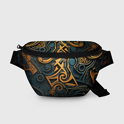 Поясная сумка Абстрактный узор в викингском стиле, цвет: 3D-принт