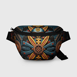 Поясная сумка Орнамент в стиле африканских племён, цвет: 3D-принт