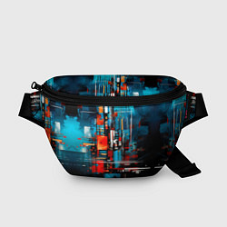 Поясная сумка Городская абстракция, цвет: 3D-принт