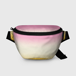 Поясная сумка Розовый бежевый желтый градиент