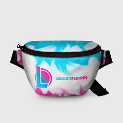Поясная сумка League of Legends neon gradient style по-горизонта