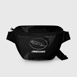 Поясная сумка Jaguar speed на темном фоне со следами шин, цвет: 3D-принт