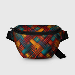 Поясная сумка Разноцветная клетка в шотландском стиле