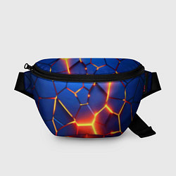 Поясная сумка Огненные плиты с разломом, цвет: 3D-принт
