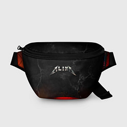 Поясная сумка Алина в стиле Металлики - искры и огонь