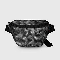 Поясная сумка Абстракция чёрно-белый, цвет: 3D-принт