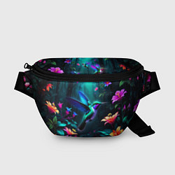 Поясная сумка Колибри в темном лесу, цвет: 3D-принт