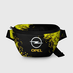 Поясная сумка Opel желтые краски, цвет: 3D-принт