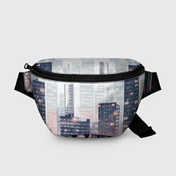 Поясная сумка Безмятежный город, цвет: 3D-принт