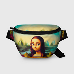 Поясная сумка Нейросеть - Мона Лиза в стиле Pixar