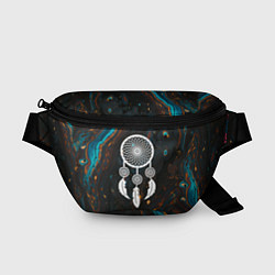 Поясная сумка Ловец снов и чёрный мыльный пузырь, цвет: 3D-принт
