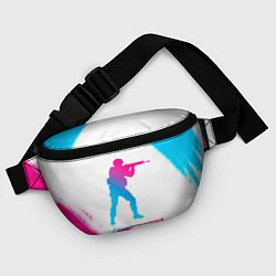 Поясная сумка Counter Strike neon gradient style, цвет: 3D-принт — фото 2