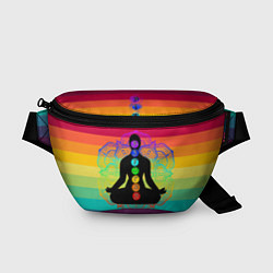 Поясная сумка Символ кундалини йоги - чакры исцеления, цвет: 3D-принт