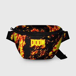 Поясная сумка Doom огненный стиль ад марса, цвет: 3D-принт
