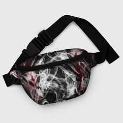Поясная сумка Серый дым узоры, цвет: 3D-принт — фото 2