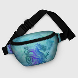 Поясная сумка Бирюзовый дракон узор, цвет: 3D-принт — фото 2
