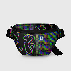 Поясная сумка Chelsea fc glitch, цвет: 3D-принт